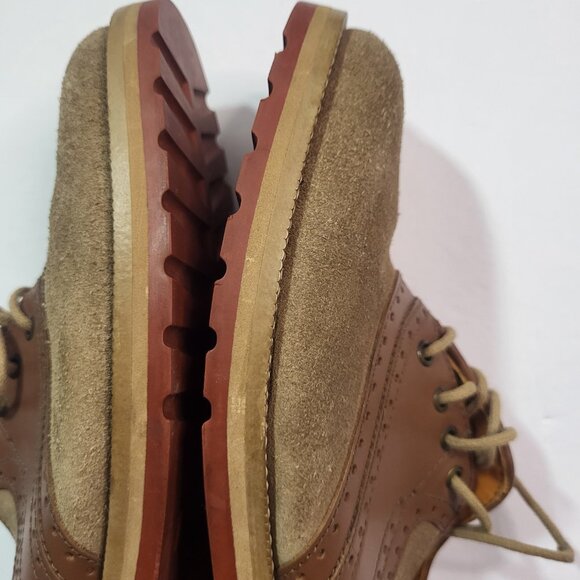 Pula Roberta Tan Brown Suede Leather Oxford Lace-Up Shoes Acadamia Womens Size 7 - Picture 10 of 14